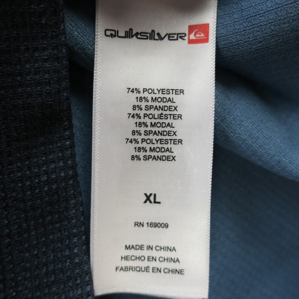 Quiksilver DryFlight Hoodie Mens XL Gray Lightweight Performance Athleisure - Picture 7 of 12